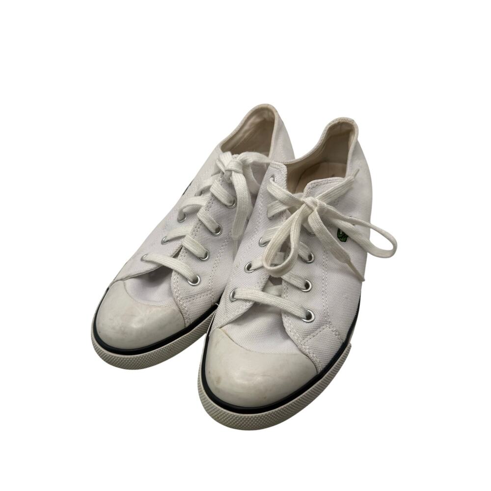 Lacoste white logo canvas sneaker size 7.5 - Picture 5 of 7